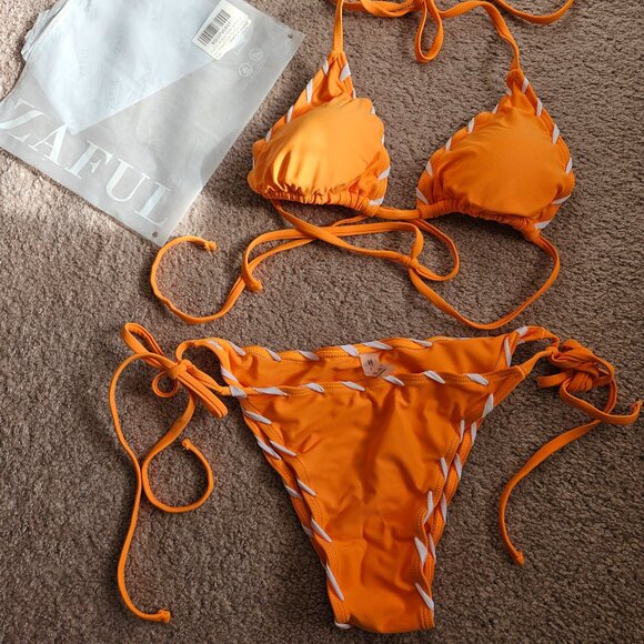 New Zaful Orange Bikini Small - Picture 1 of 5